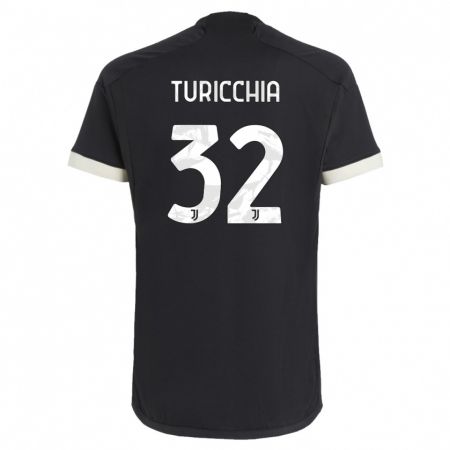 Kandiny Gyermek Riccardo Turicchia #32 Fekete Harmadik Számú Jersey 2023/24 Mez Póló Ing