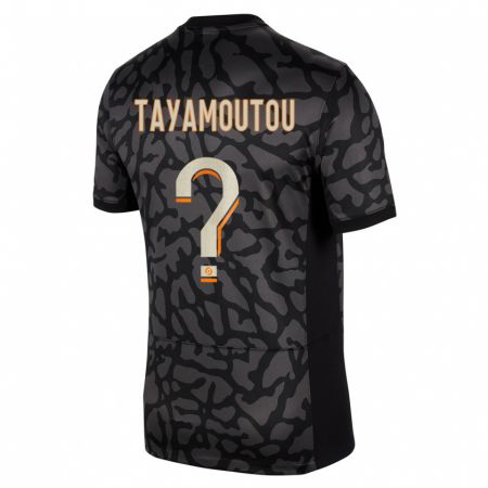 Kandiny Gyermek Enzo Tayamoutou #0 Fekete Harmadik Számú Jersey 2023/24 Mez Póló Ing