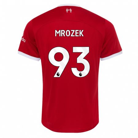 Kandiny Férfi Fabian Mrozek #93 Piros Hazai Jersey 2023/24 Mez Póló Ing