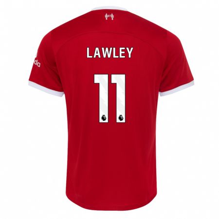 Kandiny Férfi Melissa Lawley #11 Piros Hazai Jersey 2023/24 Mez Póló Ing