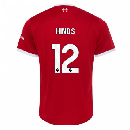 Kandiny Férfi Taylor Hinds #12 Piros Hazai Jersey 2023/24 Mez Póló Ing