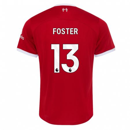 Kandiny Férfi Rylee Foster #13 Piros Hazai Jersey 2023/24 Mez Póló Ing