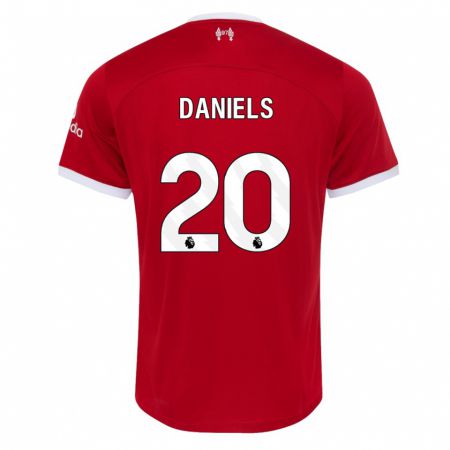 Kandiny Férfi Yana Daniels #20 Piros Hazai Jersey 2023/24 Mez Póló Ing