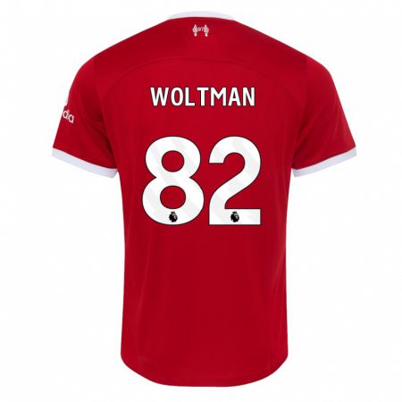 Kandiny Férfi Max Woltman #82 Piros Hazai Jersey 2023/24 Mez Póló Ing