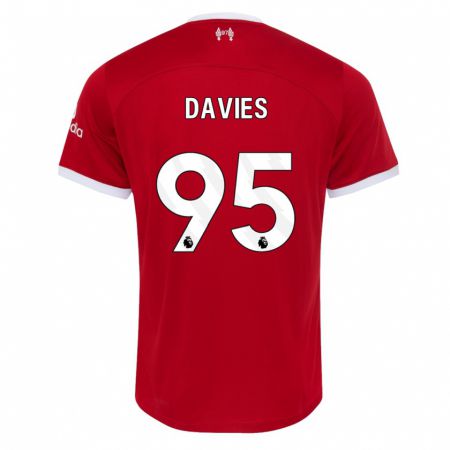 Kandiny Férfi Harvey Davies #95 Piros Hazai Jersey 2023/24 Mez Póló Ing
