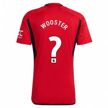 Kandiny Férfi Tom Wooster #0 Piros Hazai Jersey 2023/24 Mez Póló Ing