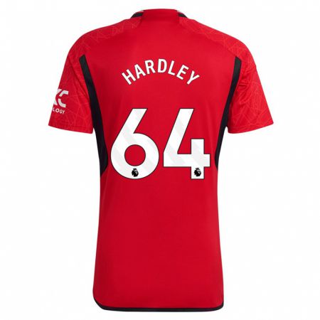 Kandiny Férfi Bjorn Hardley #64 Piros Hazai Jersey 2023/24 Mez Póló Ing