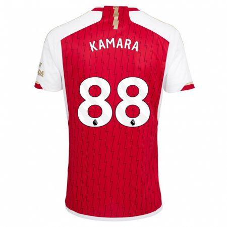 Kandiny Férfi Osman Kamara #88 Piros Hazai Jersey 2023/24 Mez Póló Ing