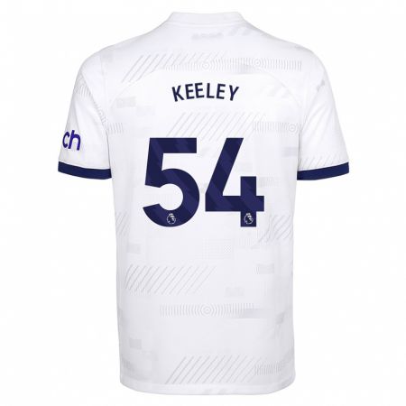 Kandiny Férfi Josh Keeley #54 Fehér Hazai Jersey 2023/24 Mez Póló Ing
