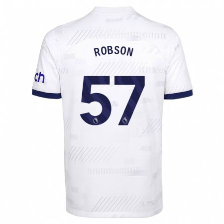 Kandiny Férfi Max Robson #57 Fehér Hazai Jersey 2023/24 Mez Póló Ing