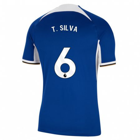 Kandiny Férfi Thiago Silva #6 Kék Hazai Jersey 2023/24 Mez Póló Ing