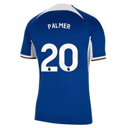 Kandiny Férfi Cole Palmer #20 Kék Hazai Jersey 2023/24 Mez Póló Ing
