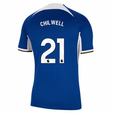 Kandiny Férfi Ben Chilwell #21 Kék Hazai Jersey 2023/24 Mez Póló Ing