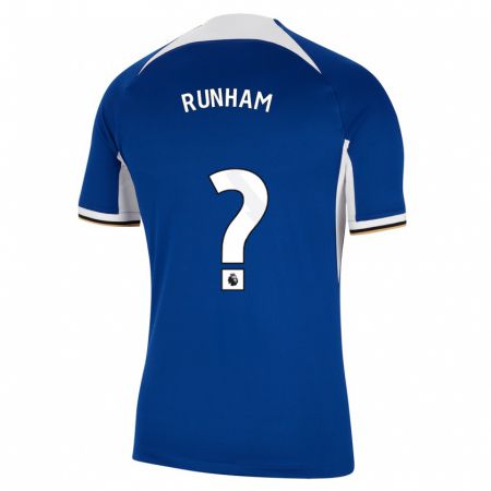 Kandiny Férfi Frankie Runham #0 Kék Hazai Jersey 2023/24 Mez Póló Ing