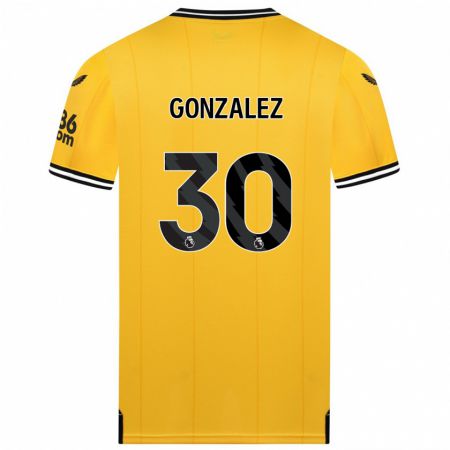 Kandiny Férfi Enso González #30 Sárga Hazai Jersey 2023/24 Mez Póló Ing