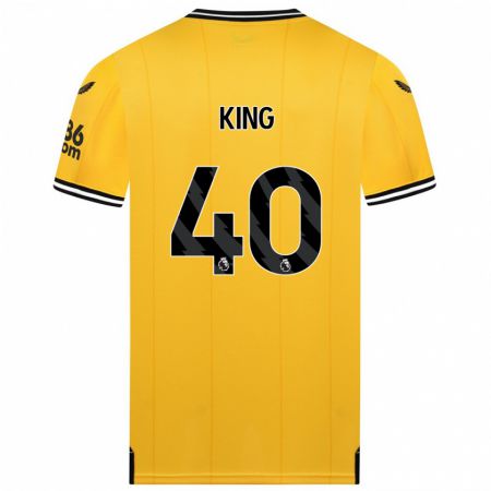 Kandiny Férfi Tom King #40 Sárga Hazai Jersey 2023/24 Mez Póló Ing