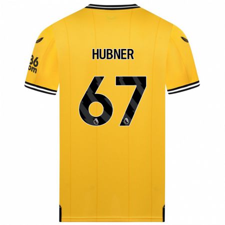 Kandiny Férfi Justin Hubner #67 Sárga Hazai Jersey 2023/24 Mez Póló Ing