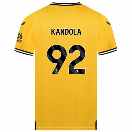 Kandiny Férfi Kam Kandola #92 Sárga Hazai Jersey 2023/24 Mez Póló Ing