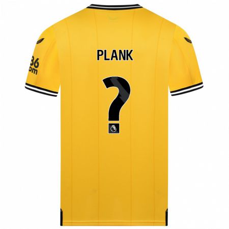 Kandiny Férfi Dom Plank #0 Sárga Hazai Jersey 2023/24 Mez Póló Ing