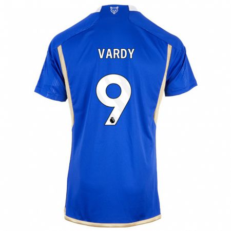 Kandiny Férfi Jamie Vardy #9 Királykék Hazai Jersey 2023/24 Mez Póló Ing