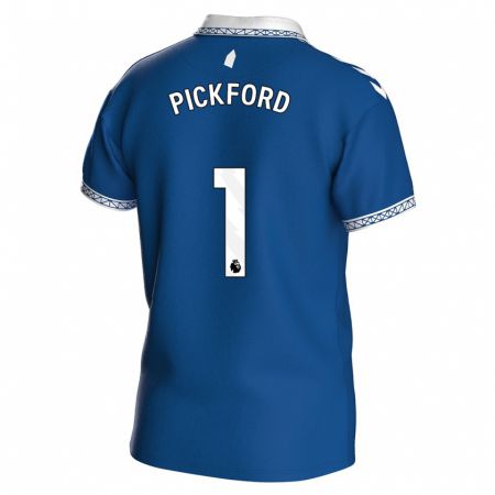 Kandiny Férfi Jordan Pickford #1 Királykék Hazai Jersey 2023/24 Mez Póló Ing