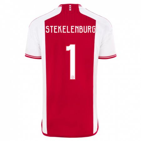 Kandiny Férfi Maarten Stekelenburg #1 Piros Fehér Hazai Jersey 2023/24 Mez Póló Ing