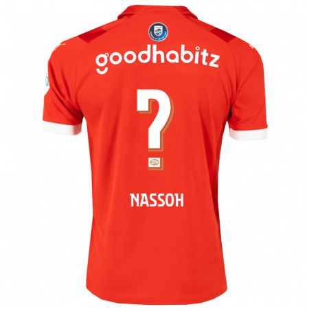 Kandiny Férfi Mohamed Nassoh #0 Piros Hazai Jersey 2023/24 Mez Póló Ing
