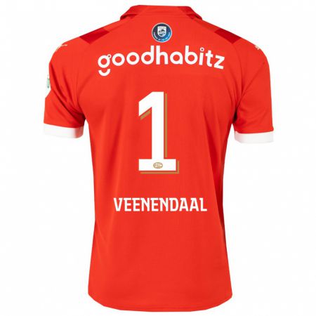 Kandiny Férfi Sari Van Veenendaal #1 Piros Hazai Jersey 2023/24 Mez Póló Ing
