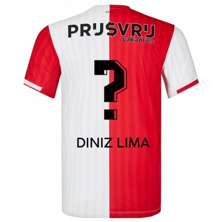 Kandiny Férfi Lucas Diniz Lima #0 Piros Fehér Hazai Jersey 2023/24 Mez Póló Ing