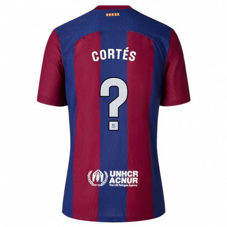 Kandiny Férfi Álvaro Cortés #0 Piros Kék Hazai Jersey 2023/24 Mez Póló Ing