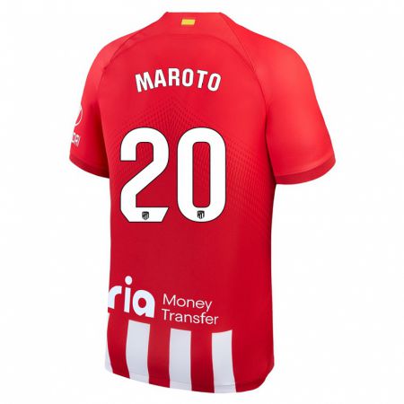 Kandiny Férfi Mario Maroto #20 Piros Fehér Hazai Jersey 2023/24 Mez Póló Ing