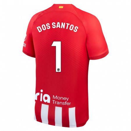 Kandiny Férfi Alex Dos Santos #1 Piros Fehér Hazai Jersey 2023/24 Mez Póló Ing