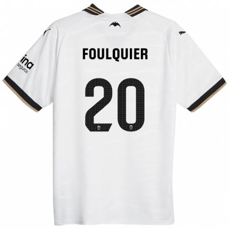 Kandiny Férfi Dimitri Foulquier #20 Fehér Hazai Jersey 2023/24 Mez Póló Ing