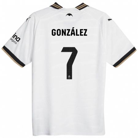 Kandiny Férfi Hugo González #7 Fehér Hazai Jersey 2023/24 Mez Póló Ing
