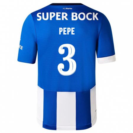 Kandiny Férfi Pepe #3 Kék Fehér Hazai Jersey 2023/24 Mez Póló Ing