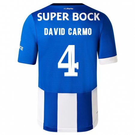 Kandiny Férfi David Carmo #4 Kék Fehér Hazai Jersey 2023/24 Mez Póló Ing