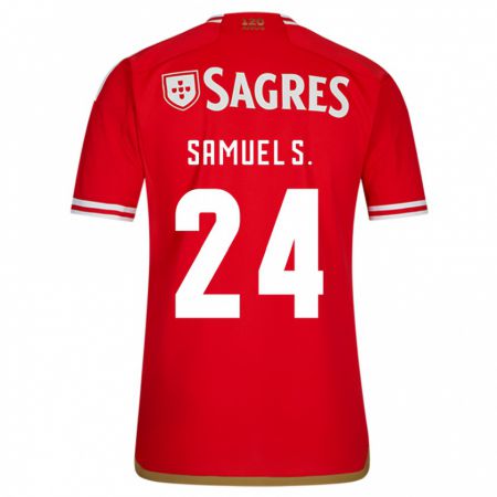 Kandiny Férfi Samuel Soares #24 Piros Hazai Jersey 2023/24 Mez Póló Ing