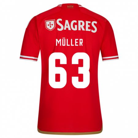 Kandiny Férfi José Müller #63 Piros Hazai Jersey 2023/24 Mez Póló Ing