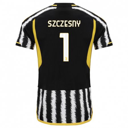 Kandiny Férfi Wojciech Szczesny #1 Fekete-Fehér Hazai Jersey 2023/24 Mez Póló Ing