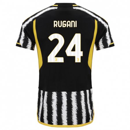 Kandiny Férfi Daniele Rugani #24 Fekete-Fehér Hazai Jersey 2023/24 Mez Póló Ing