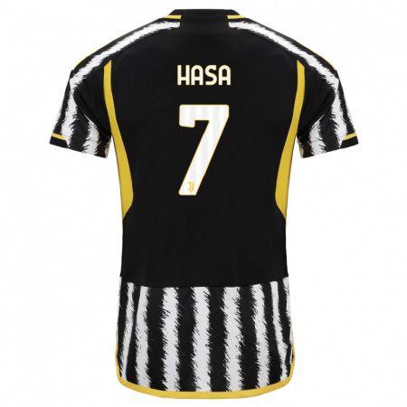Kandiny Férfi Luis Hasa #7 Fekete-Fehér Hazai Jersey 2023/24 Mez Póló Ing