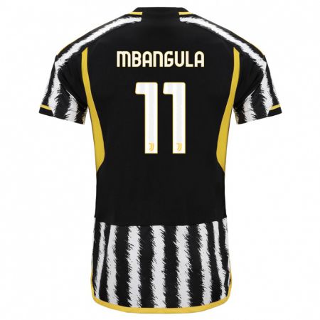 Kandiny Férfi Samuel Mbangula #11 Fekete-Fehér Hazai Jersey 2023/24 Mez Póló Ing