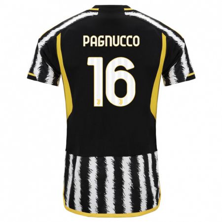 Kandiny Férfi Filippo Pagnucco #16 Fekete-Fehér Hazai Jersey 2023/24 Mez Póló Ing