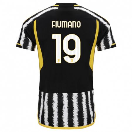 Kandiny Férfi Filippo Fiumano #19 Fekete-Fehér Hazai Jersey 2023/24 Mez Póló Ing