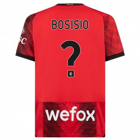 Kandiny Férfi Josue Bosisio #0 Piros Fekete Hazai Jersey 2023/24 Mez Póló Ing