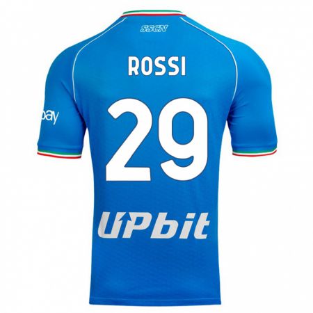 Kandiny Férfi Francesco Rossi #29 Égszínkék Hazai Jersey 2023/24 Mez Póló Ing