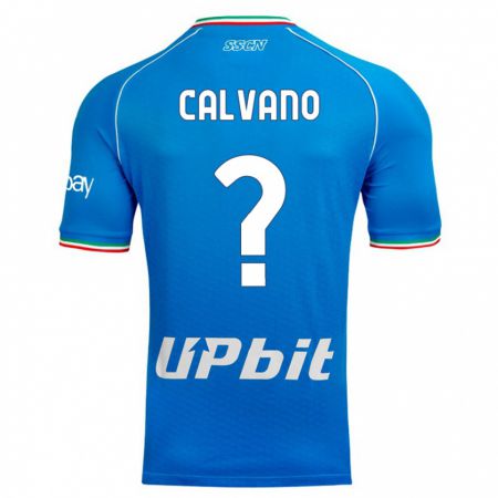Kandiny Férfi Giovanni Calvano #0 Égszínkék Hazai Jersey 2023/24 Mez Póló Ing
