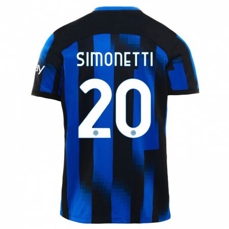 Kandiny Férfi Flaminia Simonetti #20 Fekete Kék Hazai Jersey 2023/24 Mez Póló Ing