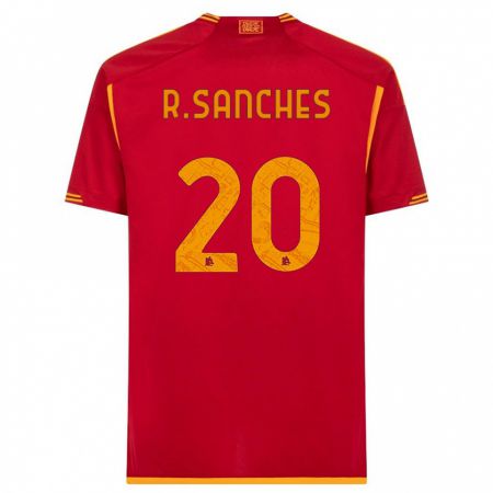 Kandiny Férfi Renato Sanches #20 Piros Hazai Jersey 2023/24 Mez Póló Ing