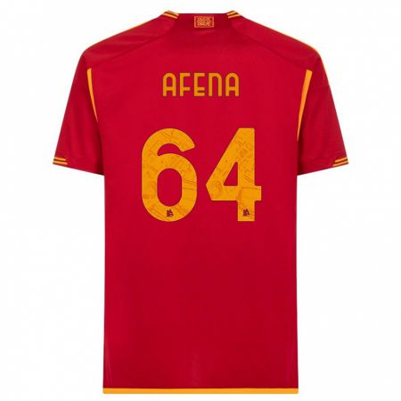 Kandiny Férfi Felix Afena-Gyan #64 Piros Hazai Jersey 2023/24 Mez Póló Ing